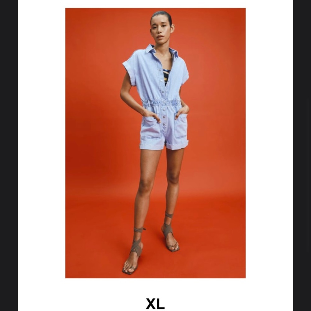 Zara Denim Romper